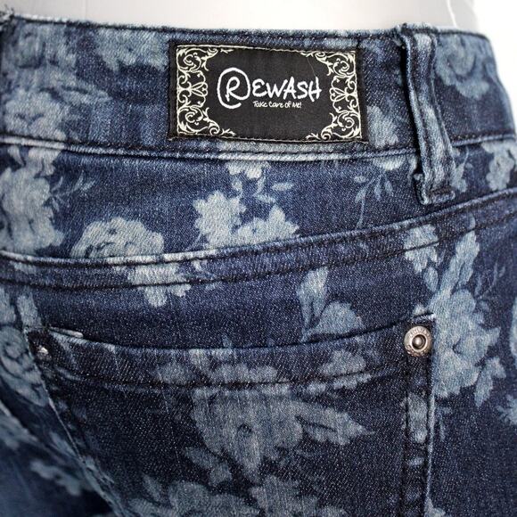 Rewash Jean Like Floral Print Pull on Jeggings Juniors Size 1 - Picture 4 of 7